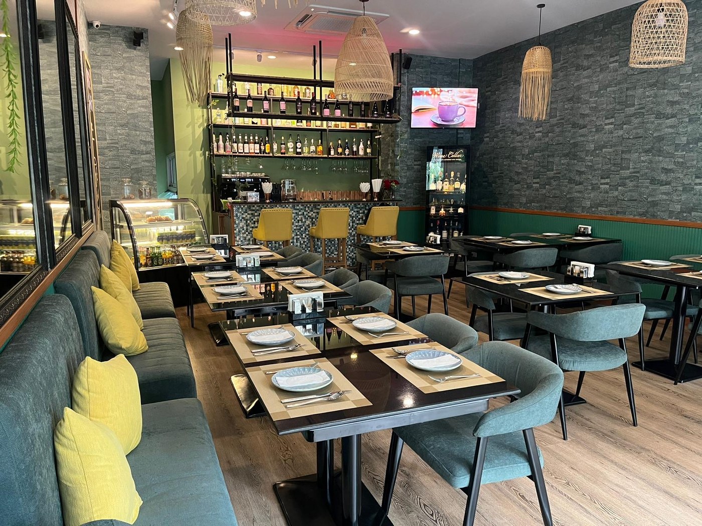 Elegant hotel restaurant dining area